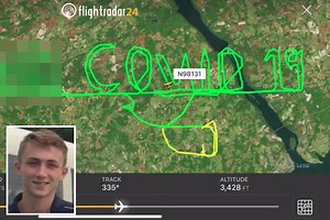 Pilot used his plane’s flight path to write 'F*** Covid-19' on radar