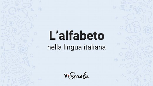 L'alfabeto in lingua italiana