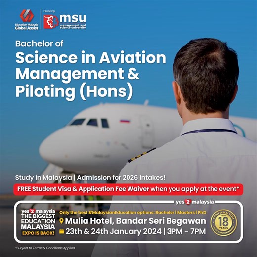 Sign up now to access this limited-time offer — meet top Malaysian universities at the #Yes2Malaysia Expo and enjoy a #FREE Student Visa & Application Fee Waiver* when you apply directly with university representatives. Organise by #myEMGA and supported by the High Commission of Malaysia, Bandar Seri Begawan, the #Yes2Malaysia platform has been connecting students & parents directly with Malaysian Universities for the past 18 years. Get accurate, first-hand information directly from the universi