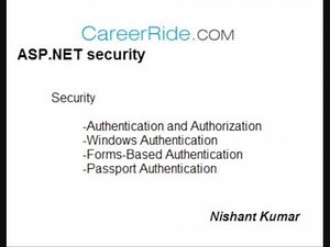 ASP.NET Security tutorial