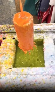 Candle making wax dipping ASMR - step by step