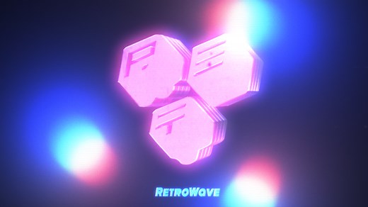 Retro Neon Motion Trails VHS Logo