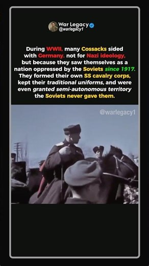 Why Some Cossacks Fought for Germany #ww2 #shorts