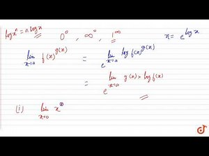 Limits: Evaluation of limits using logarithm