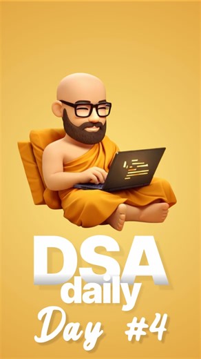 The coding monk on Instagram: "DSA Daily #4 🚀 Day 4 of my DSA daily challenge 💪 I’m solving 1–3 DSA questions every day and sharing the problem + my approach here to stay consistent and help others preparing for interviews. If you’re on the same journey — follow along and let’s grow together 🚀 #dsadaily #dsa #codingchallenge #100daysofcode #leetcode #interviewprep #softwaredeveloper #programming #codinglife #developersofinstagram #thecodingmonk"