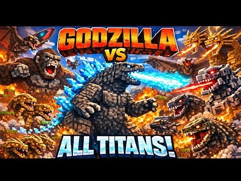 Godzilla FIGHTS All TITANS in Minecraft Battle