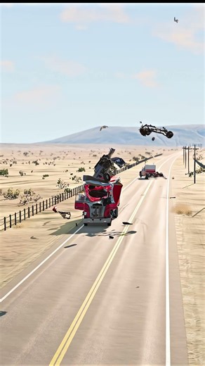 Realistic Highway Car Crashes #240