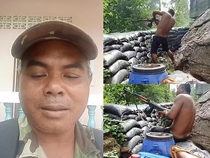 Rambo ខ្មែរ និយាយឡើងសុភាពទន់ភ្លន់ ប៉ុន្តែ ក្នុងសមភូមិញាក់សាច់ គាត់ជា Rambo ក្នុងជីវិតពិត វីដេអូគាត់ល្បីដល់ចិន អ្នកមើលរាប់លាននាក់ ដំណឹងល្អមួយទៀត ពេលនេះ គាត់ធូរស្បើយបានច្រើនហើយបងប្អូន ចង់ប្រាប់ថាពូជា Hero ក្នុងចិត្តប្រជាជនខ្មែរគ្រប់រូប🇰🇭🇰🇭 | Football Tee N Dee Khmer