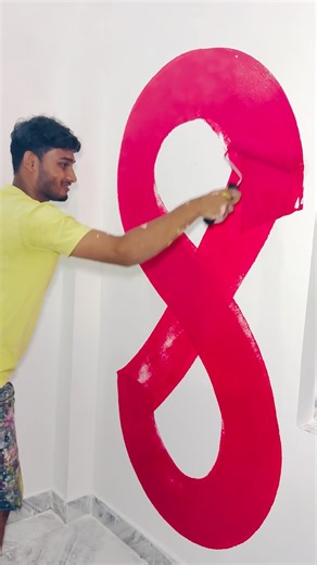 Wall painting video #paint #paintingtutorial #painting #wallpainting #wallart