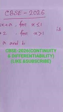 #cbsepyq#maths#cbseclass12#shortvideo#continuity#differentiability #calculus#trending#ytshorts