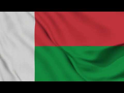 Madagascar Flag Waving 4K 🇲🇬 | National Flag of Madagascar Animation
