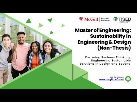 Creating a Sustainable Future: TISED's Master of Sustainability in Engineering & Design info session