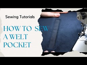 How To Sew Welt Pocket With Zipper | Lily House