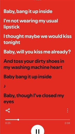 washing machine heart lyrics