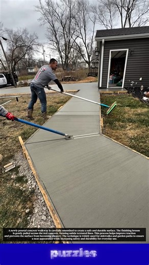 Wow, Satisfying Concrete Path Smoothing – Perfect Walkway Finishing!