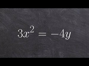 How to identify vertex, focus and directrix for a parabola conic sections