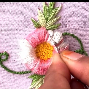 86K views · 335 reactions | Wow!! A blad cutting 3d flower design hand embroidery #stitch #embroidery #trending #handwork | ABC Of Hand Embroidery | Facebook