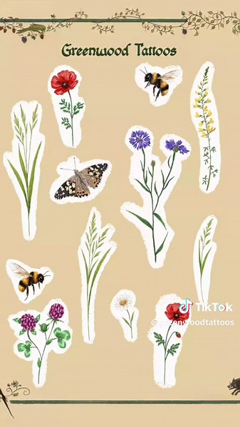 Personalized Nature Tattoos Ready for Customization