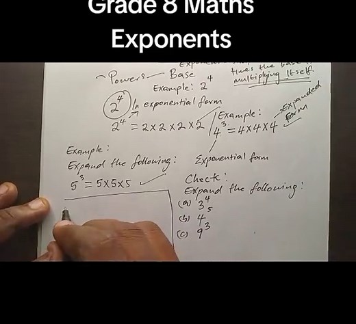 Grade 8 Maths: Understanding Exponents