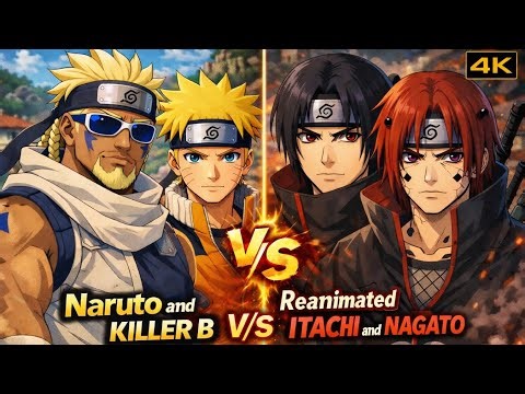 Naruto and Killer B vs Itachi and Nagato | Full Epic Battle | #anime#Naruto
