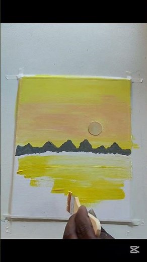 🎨 Tuto Peinture Facile : Créez un magnifique coucher de soleil pas à pas ! ✨​