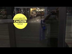 05 Stanley automatic sliding glass doors at Walmart grocery entrance and exit doors