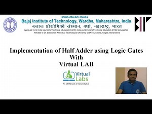 Implementation of half-adder using basic Gates through Virtual Lab