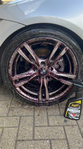 Curbed wheels need love too 🛁 Ultimate Wheel Cleaner has a deep-cleaning gel formula that turns brake dust purple and road grime brown as it gently loosens stubborn contaminants. Since it’s acid-free and pH balanced this wheel cleaner is safe and effective for ALL wheel finishes and painted brake components. #wheelcleaner #wheelcleaning #dirtywheels #carwashday #carwashing #detailing #meguiars #meguiarsuk | Meguiar's