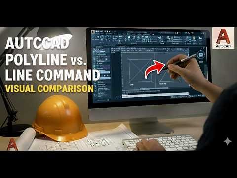 AutoCAD Polyline vs Line Difference in Tamil | How to use Polyline Command
