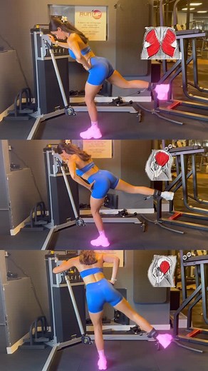 Marine Perez | TA COACH SPORTIVE 🌻 on Instagram: "Tu fais des kickbacks à la poulie mais tu sais vraiment ce que tu travailles ? 🤔 Il existe plusieurs façons d’exécuter ce mouvement, et chacune cible une zone différente des fessiers : 🍑 En kickback vers l’arrière : on met l’accent sur le grand fessier, celui qui donne du galbe 🍑 En kickback légèrement ouvert sur le côté : on sollicite davantage le moyen fessier, essentiel pour stabiliser le bassin 🍑 Et en version abducteurs (jambes tendues 
