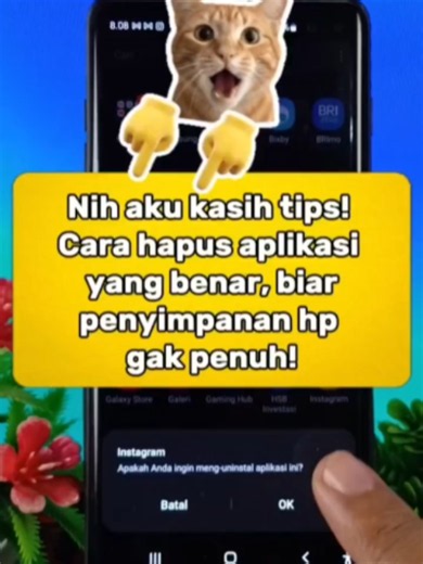 Nih aku kasih tips! Cara hapus aplikasi yang benar, biar penyimpanan hp gak penuh! #tutorialandroid #ponselpintar #tutorialhp #tipsandtricks #trikhpandroid #videoviral #tipsandroid