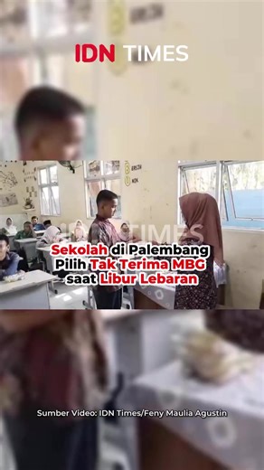 SEKOLAH DI PALEMBANG PILIH TAK TERIMA MBG SAAT LIBUR LEBARAN Sejumlah sekolah di Palembang memilih untuk tidak menerima penyaluran program Makanan Bergizi Gratis (MBG) selama libur Lebaran Idul Fitri 2026, meski pemerintah pusat melalui Badan Gizi Nasional (BGN) menyatakan komitmen untuk melakukan distribusi.