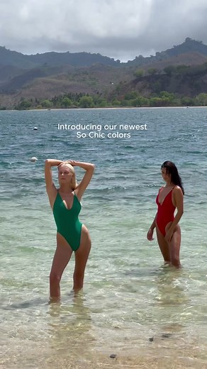 Shop our So Chic one piece in Red and Emerald now! 🤍 The perfect fit, that shapes and sculpts to enhance your natural curves. #gooseberryintimates #swim #red #emeraldgreen