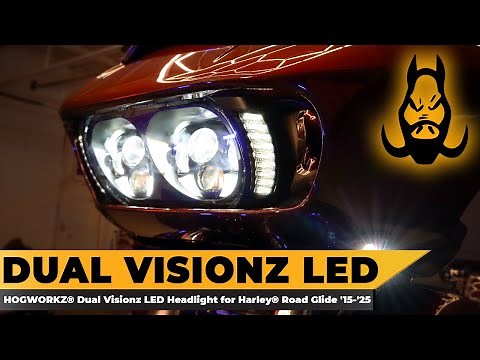 HOGWORKZ® Dual Visionz LED Headlight for Harley-Davidson® Road Glide '15-'25