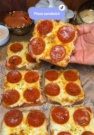 Pizza sandwich fácil y rápido