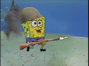 Spongebob Storms Omaha Beach