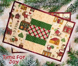 Time for Joy Quilted Placemats: Table Decor, Set of 2 - Etsy