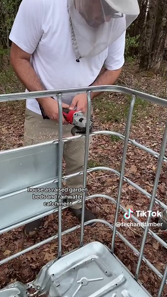 These 22 food grade IBC totes are going to be making their way in the hoop house as raised garden beds and rain water catchment. They once contained avocado oil and brown gravy, so they needed a good cleaning. We lined the cut edges with pipe insulation secured with zip ties to make them safe and tidy.