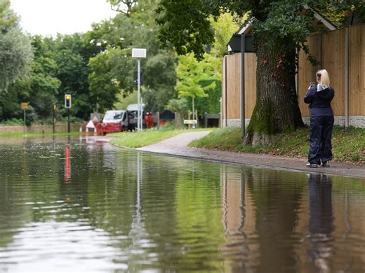 Parts of England lashed by heavy rain and flooding overnight