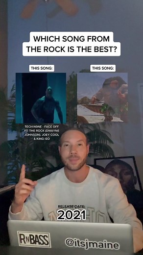 Which song from The Rock is the best? His feature with Tech N9ne “Face Off” or Moana? #therock #faceoff #dwaynejohnson #techn9ne #moana #music