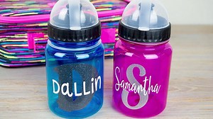 48K views · 137 reactions | Here is a quick and easy way to personalize water bottles for the lunch box. | ExpressionsVinyl.com | Facebook