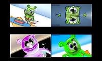Mix of 4 videos from youtube : Gummy Bear Song HD (Four Cartoon Versions at Once)