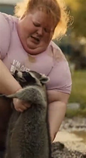Susan vs Raccoon in Muddy Showdown #animals #wildlife
