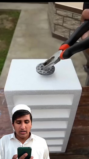 Thermacol hot grill😱😱😱 #✅REAL OR FAKE❌ #hotboll #videoreaction #experiment