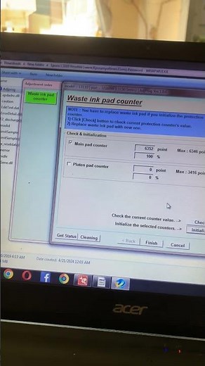 Epson L3110,L3150 two light blinking software reset #epson #epsonl3150 #epsonreset #youtubeshorts