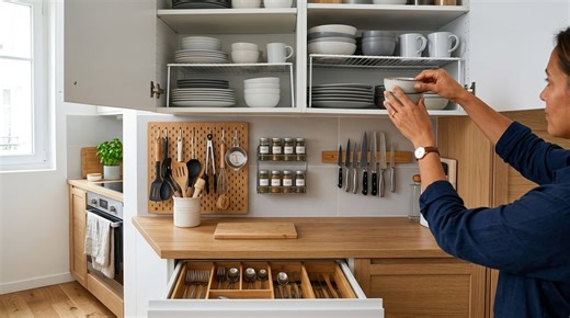Cette habitude dans votre cuisine fait perdre un placard entier : voici comment ces experts transforment les plus petits espaces