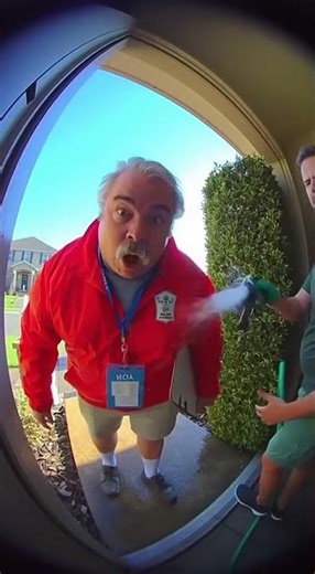 hoa officer gets soaked (Caught on Ring Camera)