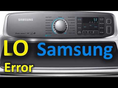 LO Error Code SOLVED!!! Samsung Top Loading Washer Washing Machine