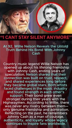At 92, Willie Nelson Reveals the Untold Truth Behind His Bond With Johnny Cash