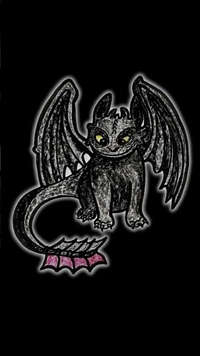 🐉 Toothless Dragon #howtodraw #drawing #drawingtutorial #art #myartistkid #dragon #toothless